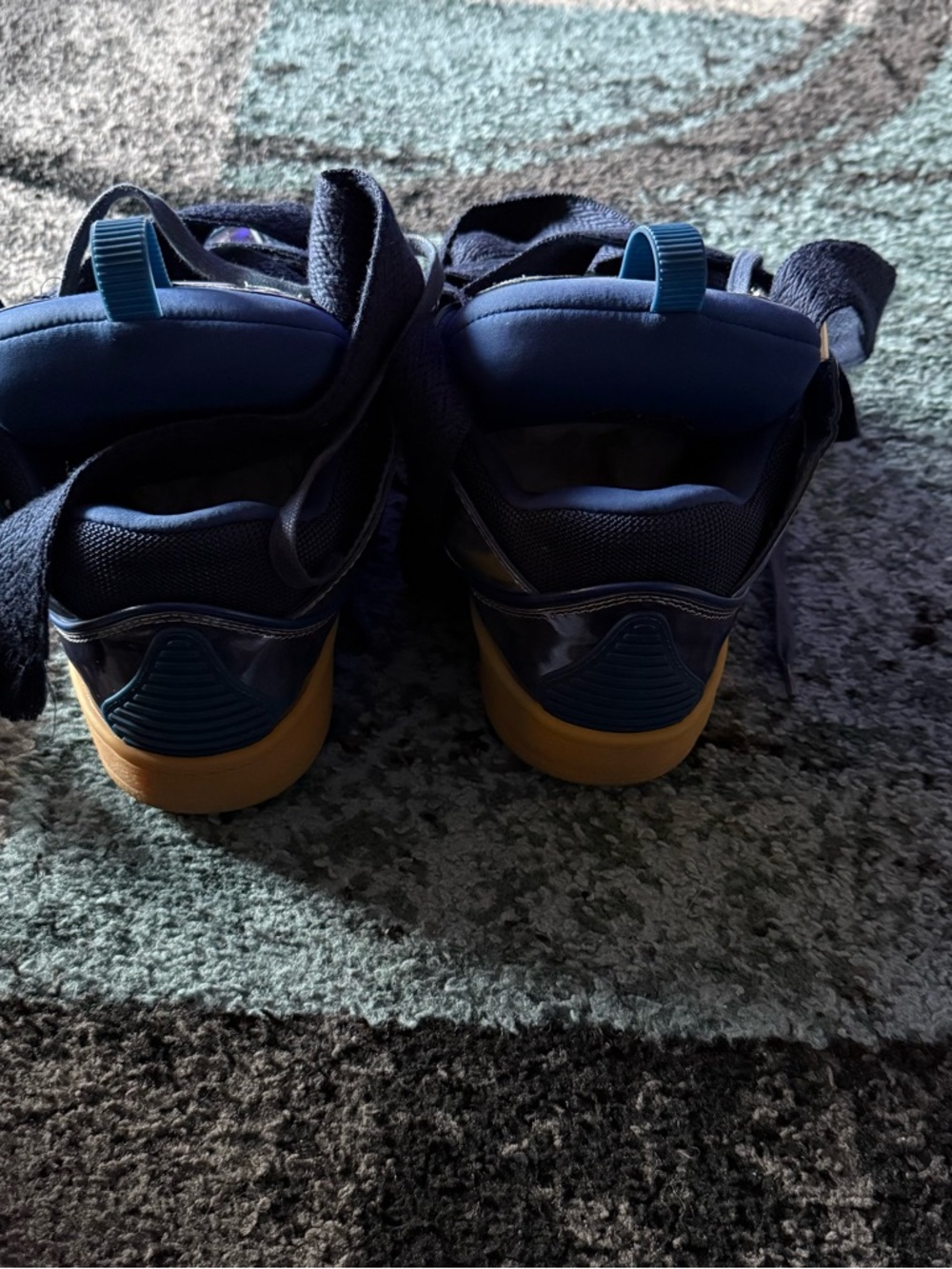 Lanvin Women’s Navy Curbside Sneakers - Picture 7 of 14
